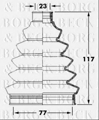 BORG & BECK bcb6068 -  Пыльник, приводной вал